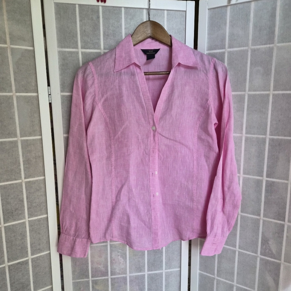 Brooks Brothers Linen Pink Shirt NWOT Sz 4